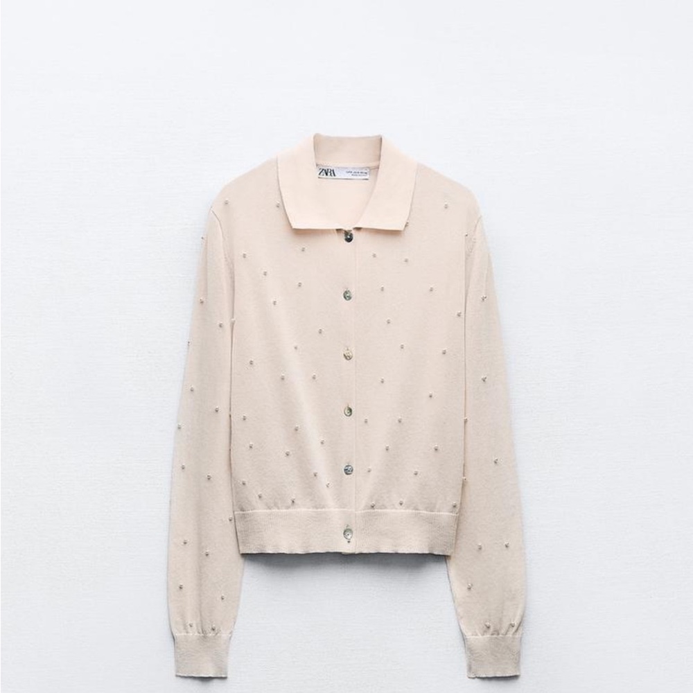 Zara pearl knit cardigan